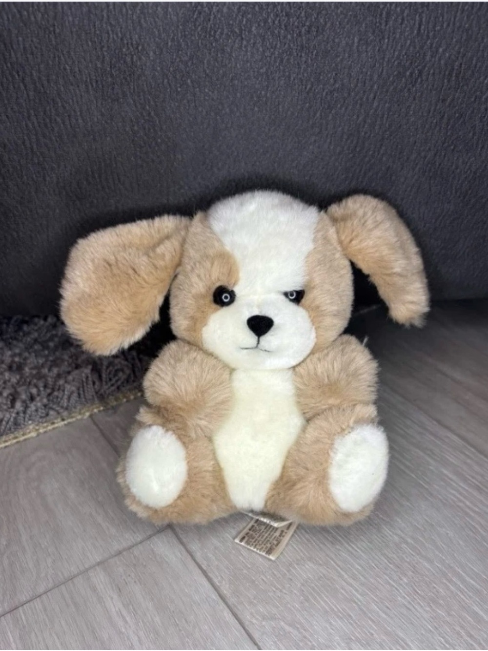 Vintage 1985 24K Polar Puff Puppy Dog Plush Toby Puffer Stuffed Animal